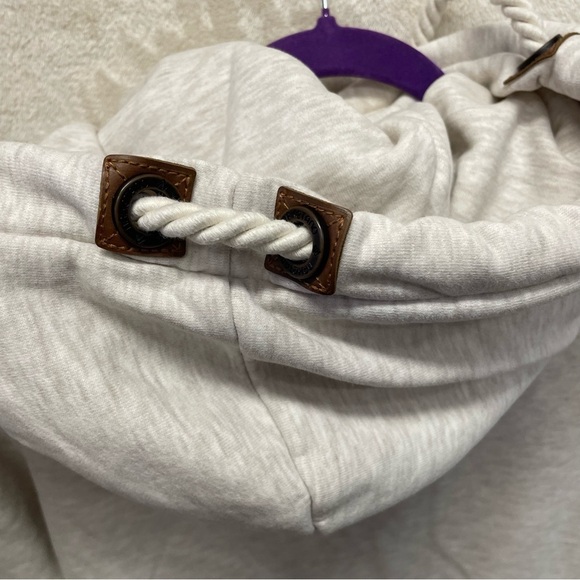 Naketano pullover sweatshirt cowl neck women’s size medium oatmeal - Picture 4 of 11